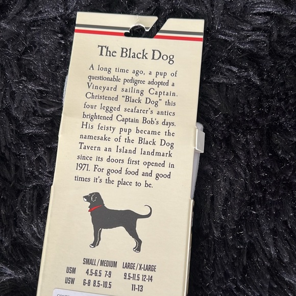 The Black Dog Socks Classic Socks 1 pair S/M White/Grey heel and toe/black dogs - Picture 5 of 5